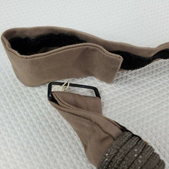 Vintage 80\'s Designer Carolyn Tanner Statement Belt Silver Brown Red Metal